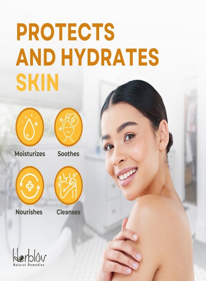 هيربلوڤ غسول للجسم لعلاج الإكزيما - صابون طبيعي بالكامل لعلاج الإكزيما والتهاب الجلد والصدفية، لتخفيف جفاف وحكة البشرة الحساسة - غسول لطيف لإزالة السموم، وشفاء البشرة، ومضاد للحكة، مصنوع من دقيق الشوفان وحليب الماعز، مناسب للأطفال والكبار. - Image 3